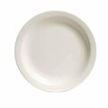 Tuxton China Nevada 9.5 in. Narrow Rim Plate - White - 2 Dozen TNR-009